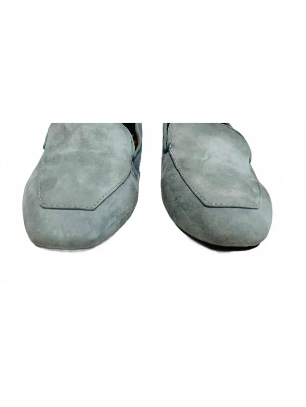 Tahari Woman's Light Blue Suede Loafers Padded Insoles Size 9M
